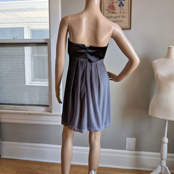 Vintage Y2K XSCAPE Mini Dress Ombre Glitter Strapless Whimsygoth Size 4 - Picture 5 of 12